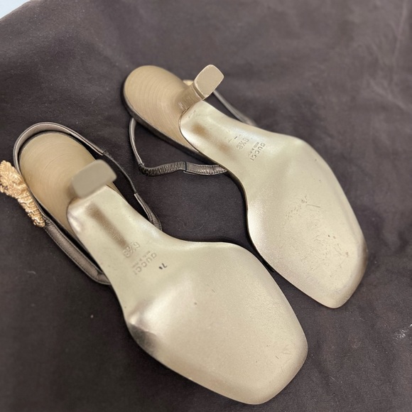 Gucci square sandals with kitten heel - Picture 7 of 7